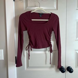 Forever 21 lace up blouse